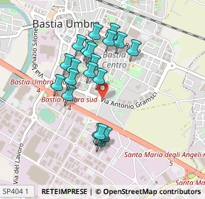 Mappa Via Bulgaria, 06083 Bastia Umbra PG, Italia (0.411)