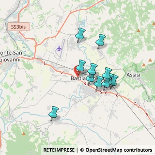 Mappa Via Tevere, 06083 Bastia Umbra PG, Italia (3.09091)
