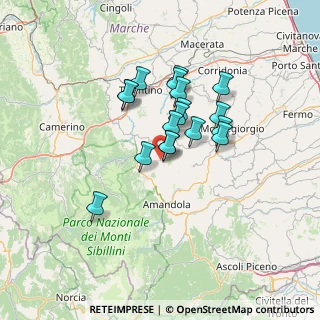 Mappa 62020 Gualdo MC, Italia (10.70389)