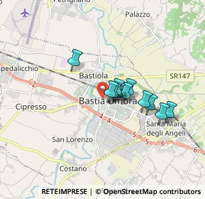 Mappa Via Chiascio, 06083 Bastia Umbra PG, Italia (1.21455)