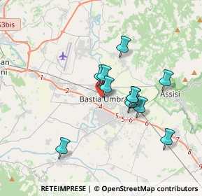 Mappa Via Chiascio, 06083 Bastia Umbra PG, Italia (3.05818)