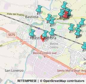 Mappa Via IV Novembre, 06083 Bastia Umbra PG, Italia (1.292)