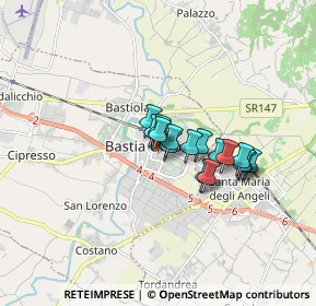 Mappa Via Cesare Battisti, 06083 Bastia Umbra PG, Italia (1.14688)