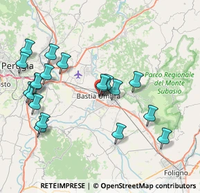 Mappa Via Cesare Battisti, 06083 Bastia Umbra PG, Italia (8.6155)