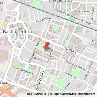 Mappa Via Gaetano Bernabei,  18, 06083 Bastia Umbra, Perugia (Umbria)
