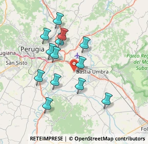 Mappa Via Brufa, 06083 Bastia Umbra PG, Italia (6.89692)