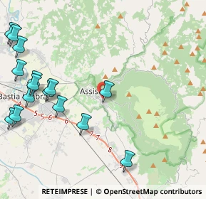Mappa Via della Cooperazione, 06081 Assisi PG, Italia (5.76133)