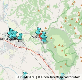 Mappa Via della Cooperazione, 06081 Assisi PG, Italia (5.06917)