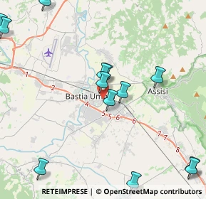Mappa Via Siria, 06083 Bastia Umbra PG, Italia (5.45)