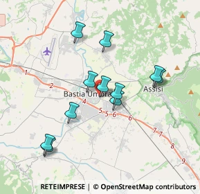 Mappa Via Siria, 06083 Bastia Umbra PG, Italia (3.42455)