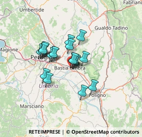 Mappa Via Longarone, 06083 Bastia Umbra PG, Italia (9.788)