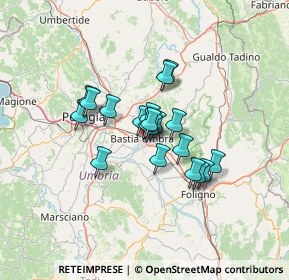 Mappa Via Longarone, 06083 Bastia Umbra PG, Italia (9.2065)