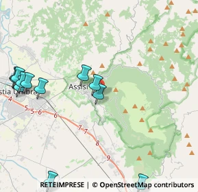 Mappa Via Eremo delle Carceri, 06081 Assisi PG, Italia (5.5025)