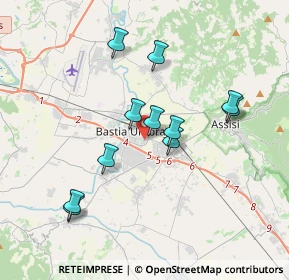 Mappa Via Dante Alighieri, 06083 Bastia Umbra PG, Italia (3.43636)