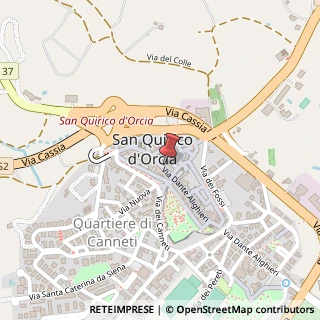 Mappa Via Dante Alighieri, 26, 53027 San Quirico d'Orcia, Siena (Toscana)