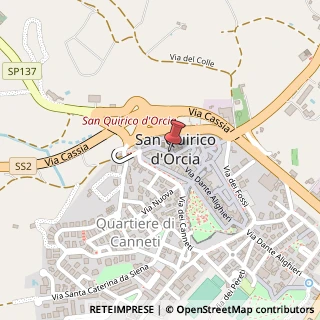 Mappa Via Dante Alighieri, 31, 53027 San Quirico d'Orcia, Siena (Toscana)