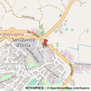 Mappa Via Etruria, 3B, 53027 San Quirico d'Orcia, Siena (Toscana)