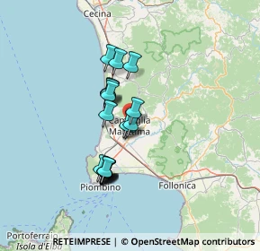 Mappa Via Montanara, 57021 Campiglia Marittima LI, Italia (10.9765)