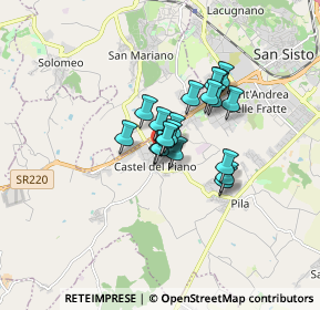 Mappa Via Strozzacapponi, 06071 Castel del Piano PG, Italia (1.0465)