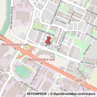 Mappa Via Sandro Pertini, 131/A, 06083 Bastia Umbra, Perugia (Umbria)