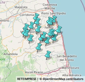Mappa Piazza Mazzini, 63848 Petritoli FM, Italia (10.0585)
