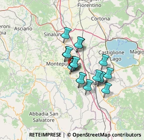 Mappa Strada del Cavernano, 53045 Montepulciano SI, Italia (8.99056)