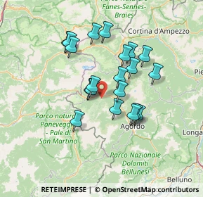 Mappa Via Sommavilla, 32020 Canale d'Agordo BL, Italia (11.3645)
