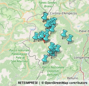 Mappa SP di San Tomaso, 32020 Cencenighe Agordino BL, Italia (9.3685)