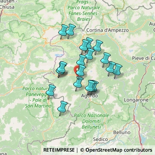 Mappa Via Roma, 32020 Cencenighe Agordino BL, Italia (10.7455)