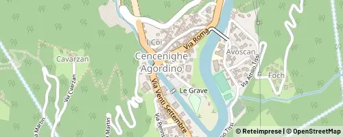 Mappa Cencenighe Agordino