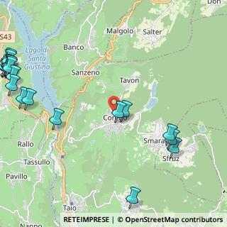Mappa Via Tavon, 38012 Predaia TN, Italia (3.3745)
