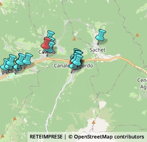Mappa Via Lotta, 32020 Canale d'Agordo BL, Italia (1.6105)