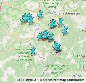 Mappa Via Lotta, 32020 Canale d'Agordo BL, Italia (11.0955)