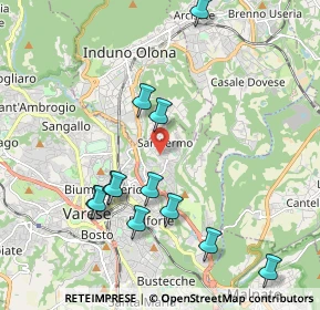 Mappa Via Rovereto, 21100 Varese VA, Italia (2.07833)
