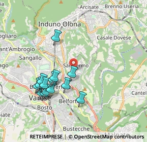 Mappa Via Rovereto, 21100 Varese VA, Italia (1.83857)
