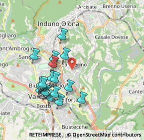 Mappa Via Rovereto, 21100 Varese VA, Italia (1.80944)