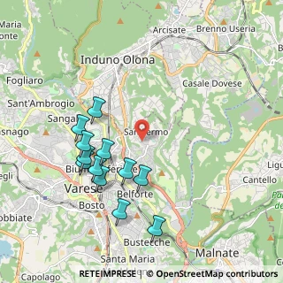 Mappa Via Rovereto, 21100 Varese VA, Italia (1.99167)