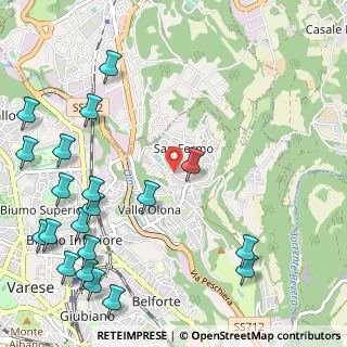 Mappa Via Rovereto, 21100 Varese VA, Italia (1.506)