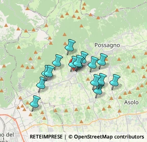 Mappa Via Artigianato, 31017 Crespano del Grappa TV, Italia (2.555)