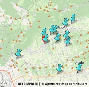 Mappa Via Artigianato, 31017 Crespano del Grappa TV, Italia (3.59167)