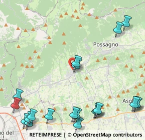 Mappa Via Artigianato, 31017 Crespano del Grappa TV, Italia (6.2345)