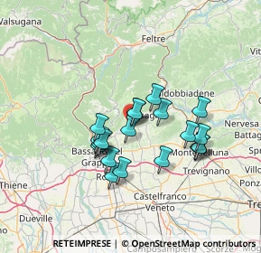 Mappa Via Artigianato, 31017 Crespano del Grappa TV, Italia (11.169)