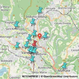 Mappa Via Aquileia, 21100 Varese VA, Italia (1.99333)
