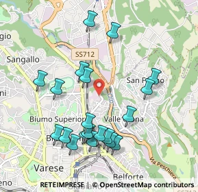 Mappa Via Tiepolo Giambattista, 21100 Varese VA, Italia (1.0005)