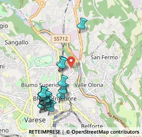 Mappa Via Tiepolo Giambattista, 21100 Varese VA, Italia (1.14)
