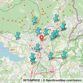 Mappa Via Tiepolo Giambattista, 21100 Varese VA, Italia (3.66867)