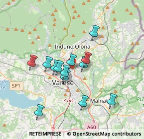 Mappa Via Tiepolo Giambattista, 21100 Varese VA, Italia (2.94769)