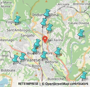 Mappa Via Tiepolo Giambattista, 21100 Varese VA, Italia (2.16667)