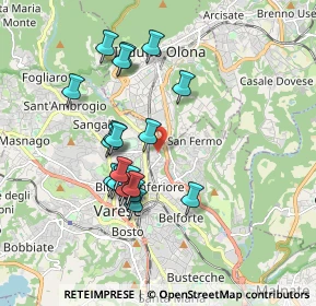Mappa Via Tiepolo Giambattista, 21100 Varese VA, Italia (1.6155)