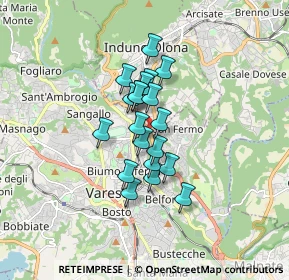 Mappa Via Tiepolo Giambattista, 21100 Varese VA, Italia (1.1185)